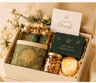 Signature hamper with premium treats and festive keepsake